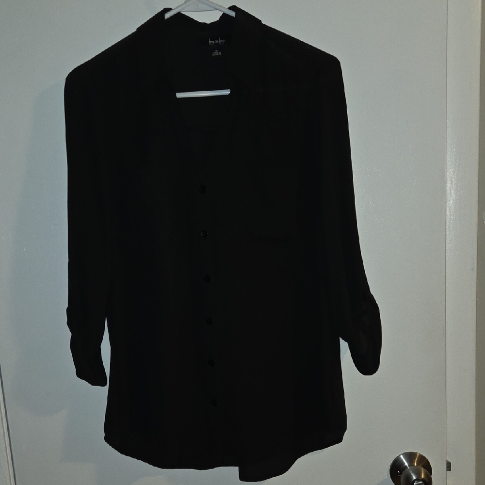 by & by Black Blouse 100% Polyester
